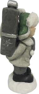 Figurină băiat cu cadou Lafiora 20,5x19x43,5 cm