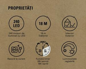 Ghirlandă luminoasă Lafiora 240 LED-uri 18 m roșu