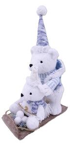 Figurină urși Lafiora pluș H 40 cm albastru