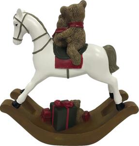 Decorațiune Urs pe balansoar Lafiora 27x8x27,5 cm
