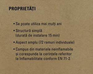 Coroniță artificială Lafiora Chamonix cu LED Ø 45 cm verde
