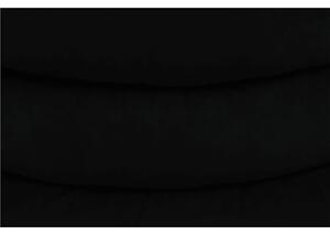 KONDELA Fotoliu reglabil masaj, material textil catifea negru, LAMBERT
