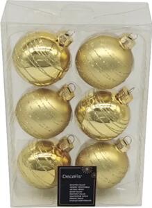Set globuri Crăciun sticlă Ø 6 cm auriu 6 buc