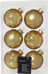 Set globuri Crăciun sticlă Ø 6 cm auriu 6 buc