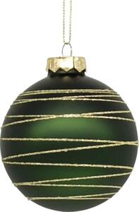 Set globuri Crăciun sticlă Ø 8 cm verde 4 buc