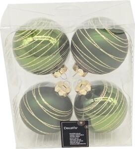 Set globuri Crăciun sticlă Ø 8 cm verde 4 buc