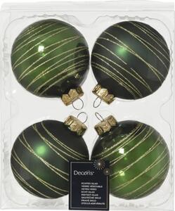 Set globuri Crăciun sticlă Ø 8 cm verde 4 buc