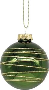 Set globuri Crăciun sticlă Ø 6 cm verde 6 buc
