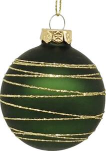 Set globuri Crăciun sticlă Ø 6 cm verde 6 buc
