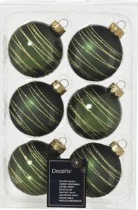 Set globuri Crăciun sticlă Ø 6 cm verde 6 buc
