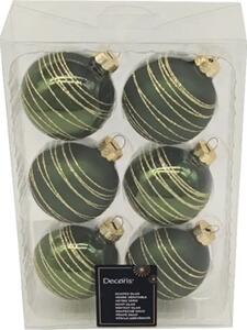 Set globuri Crăciun sticlă Ø 6 cm verde 6 buc