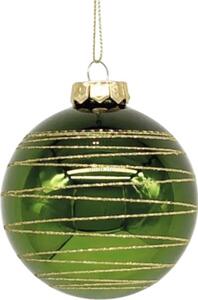 Set globuri Crăciun sticlă Ø 8 cm verde 4 buc