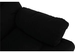 KONDELA Fotoliu reglabil masaj, material textil catifea negru, LAMBERT