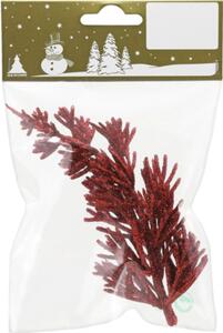 Ramură decorativă plastic 14 cm roșu