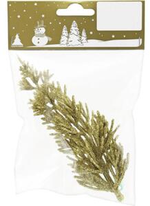 Ramură decorativă plastic 14 cm auriu
