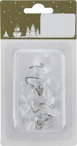 Set ventuze cu cârlige pentru ghirlande 2 cm transparent 10 buc
