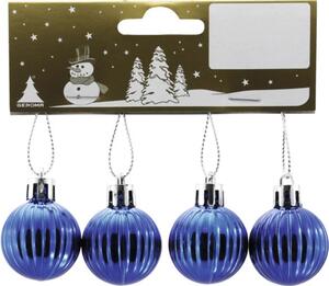 Set globuri Crăciun plastic Ø 3 cm albastru