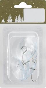 Set ventuze cu cârlige pentru ghirlande 3,5 cm transparent 6 buc