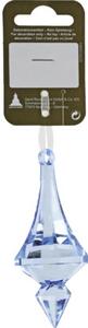 Decorațiune glob cu agățătoare plastic 9,2x4 cm albastru