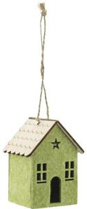 Decorațiune casă cu agățătoare lemn/pâslă 7,5x9 cm verde