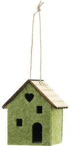 Decorațiune casă cu agățătoare pâslă/lemn 6x9 cm verde