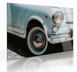 Tablou pe sticlă - mașina retro Fiat (70x50 cm)