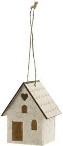 Decorațiune casă cu agățătoare pâslă/lemn 7,5x9 cm
