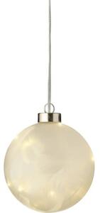Glob Crăciun Lumineo 10 micro LED-uri Ø 10 cm aspect înghețat