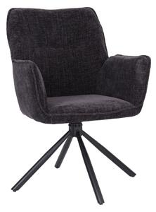 Scaun de dining pivotant Lozano negru