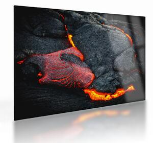 Tablou pe sticlă - Lava (70x50 cm)