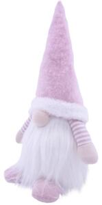Figurină gnom Lafiora cu temporizator H 40 cm roz