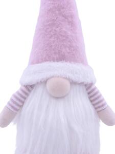 Figurină gnom Lafiora cu temporizator H 40 cm roz