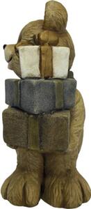Decorațiune urs cu cadou Lafiora 27,8x21,5x44,5 cm