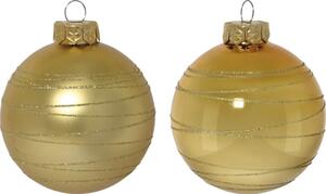 Set globuri Crăciun Lafiora sticlă Ø 6 cm auriu 6 buc