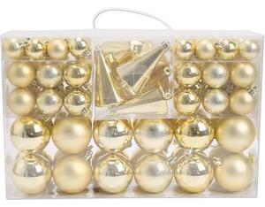 Set globuri Crăciun Lafiora plastic auriu 100 buc
