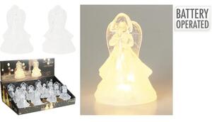 Decorațiune Înger LED H 15 cm alb cald diferite modele