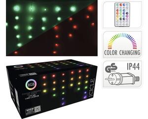 Instalație perdea 120 LED-uri RGB 600x60 cm incl. telecomandă