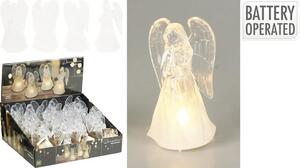 Decorațiune Înger LED H 12 cm alb cald diferite modele