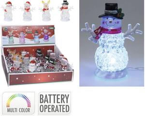 Decorațiune Crăciun LED H 11,5 cm multicolor diferite modele