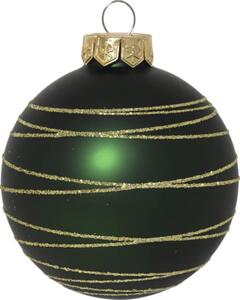 Set globuri Crăciun Lafiora sticlă Ø 8 cm verde 4 buc