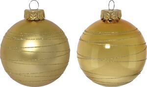 Set globuri Crăciun Lafiora sticlă Ø 8 cm auriu 4 buc