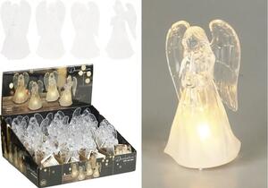 Decorațiune Înger LED H 12 cm alb cald diferite modele