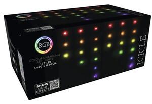 Instalație perdea 120 LED-uri RGB 600x60 cm incl. telecomandă