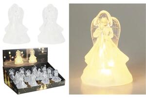 Decorațiune Înger LED H 15 cm alb cald diferite modele