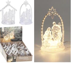 Decorațiune Crăciun LED H 12 cm alb cald diferite modele