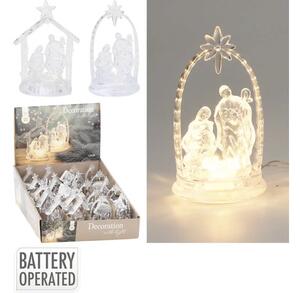 Decorațiune Crăciun LED H 12 cm alb cald diferite modele