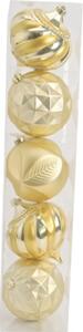 Set globuri Crăciun Lafiora plastic Ø 15 cm auriu 5 buc