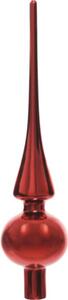 Vârf brad Lafiora Standard plastic 26 cm roșu lucios