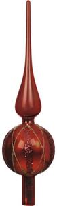 Vârf brad Lafiora Standard plastic 26 cm roșu