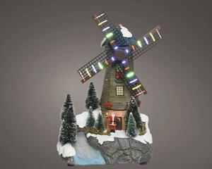 Scenă Crăciun cu LED Lumineo 18,5x22x15 cm alb cald